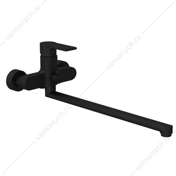 Смеситель для ванны CERSANIT BRASKO  BLACK, с длинным изливом, чёрный, A64092