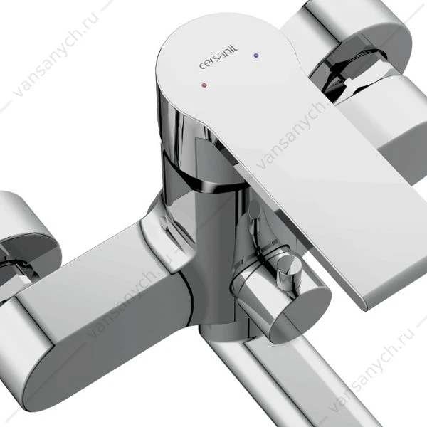 Смеситель для ванны CERSANIT BRASKO, с длинным изливом,  хром, A64091