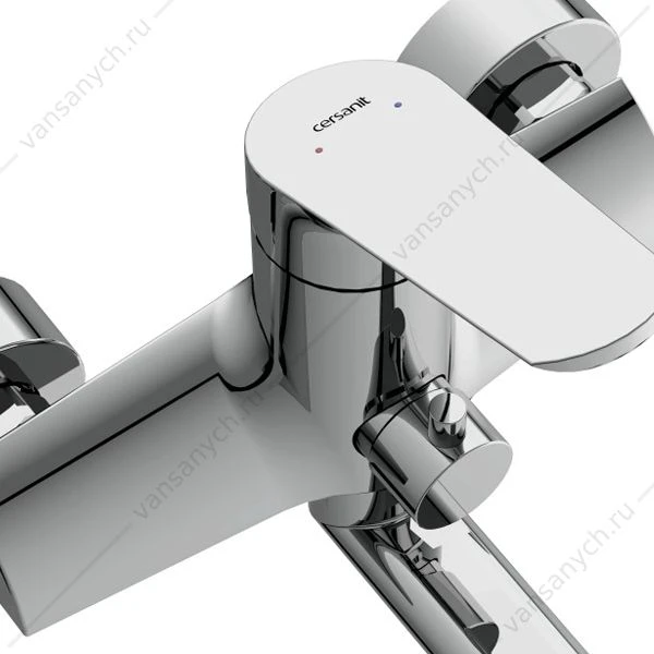 Смеситель для ванны CERSANIT FLAVIS, с длинным изливом,  хром, A64093