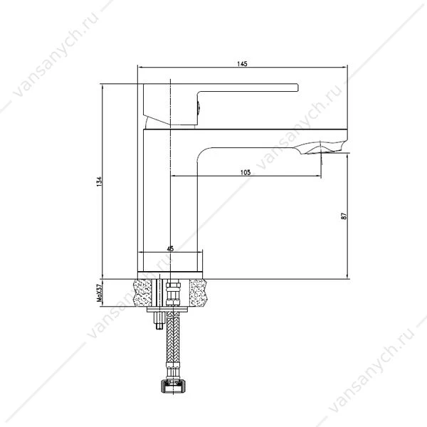 Смеситель для раковины CERSANIT SMART,  хром, A63047