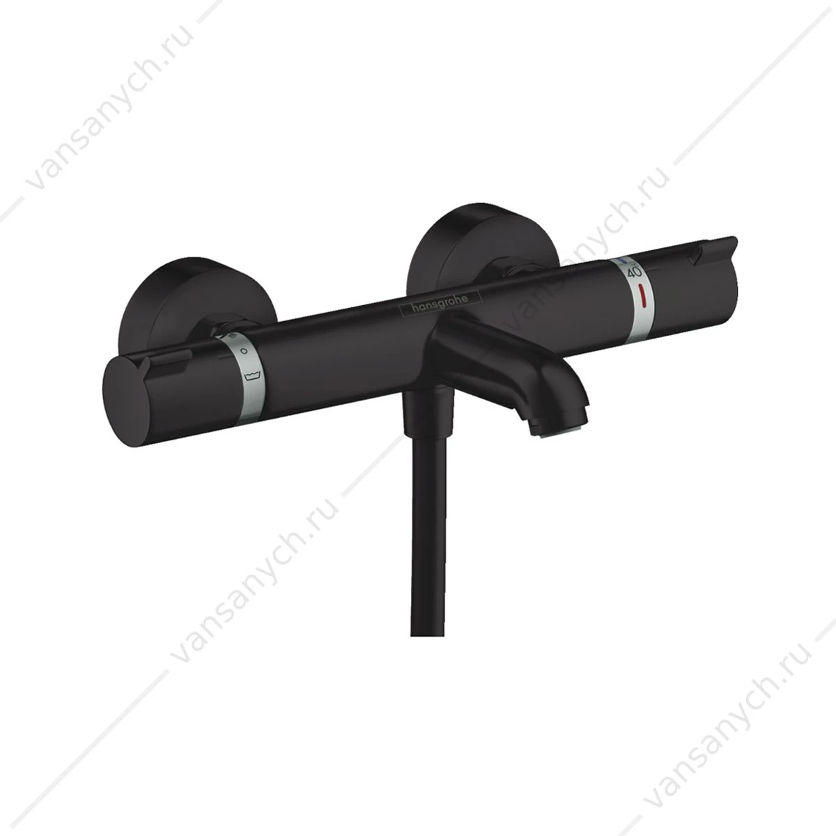 Смеситель термостат для ванны Hansgrohe Ecostat Comfort, черный 13114670