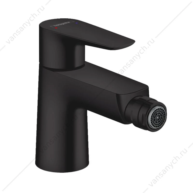 Смеситель для биде Hansgrohe Talis E, со сливным гарнитуром, черный 71720670