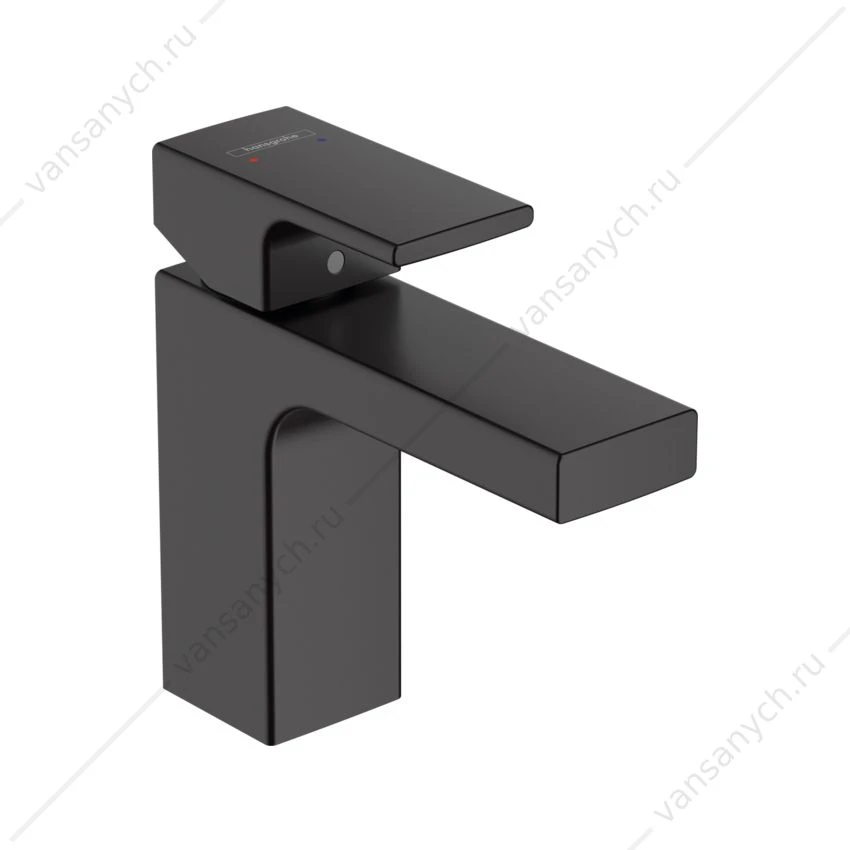 Смеситель для раковины Hansgrohe Vernis Shape 100 со сливн. гарнит. черный 71561670