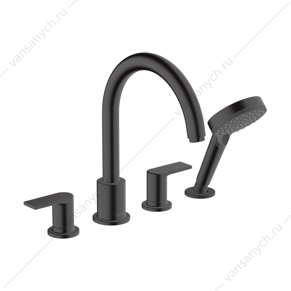 Смеситель на край ванны Hansgrohe Vernis Shape 71459670 черный