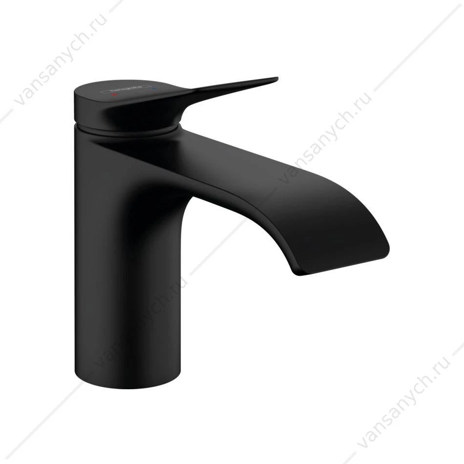 Смеситель для раковины Hansgrohe Vivenis, 80 со сливным гарнитуром, 75010670, черный