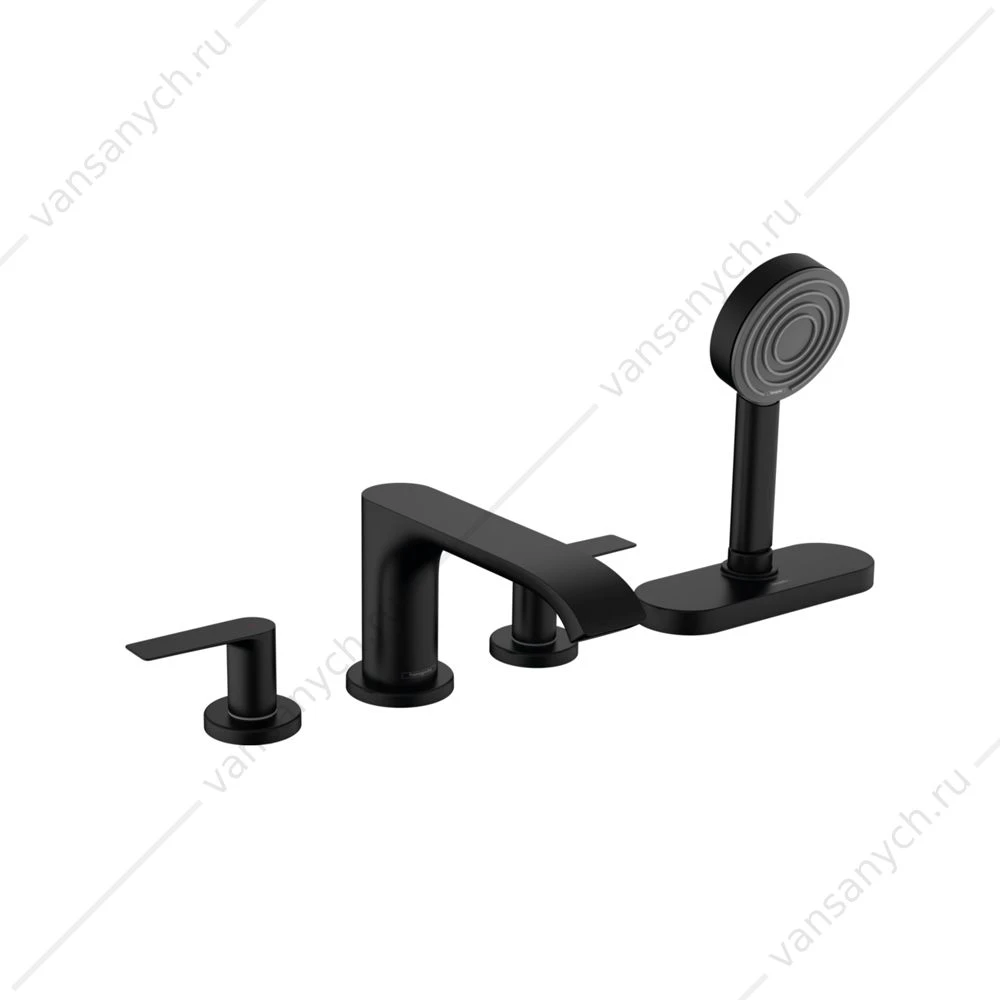 Смеситель на борт ванны Hansgrohe Vivenis, на 4 отверстия, с sBox 75444670, черный