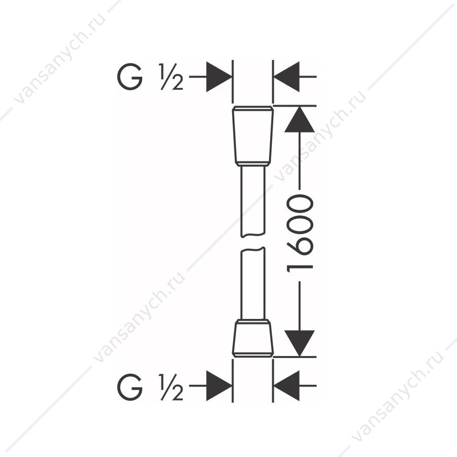 Шланг для душа Hansgrohe Isiflex 28276670 черный