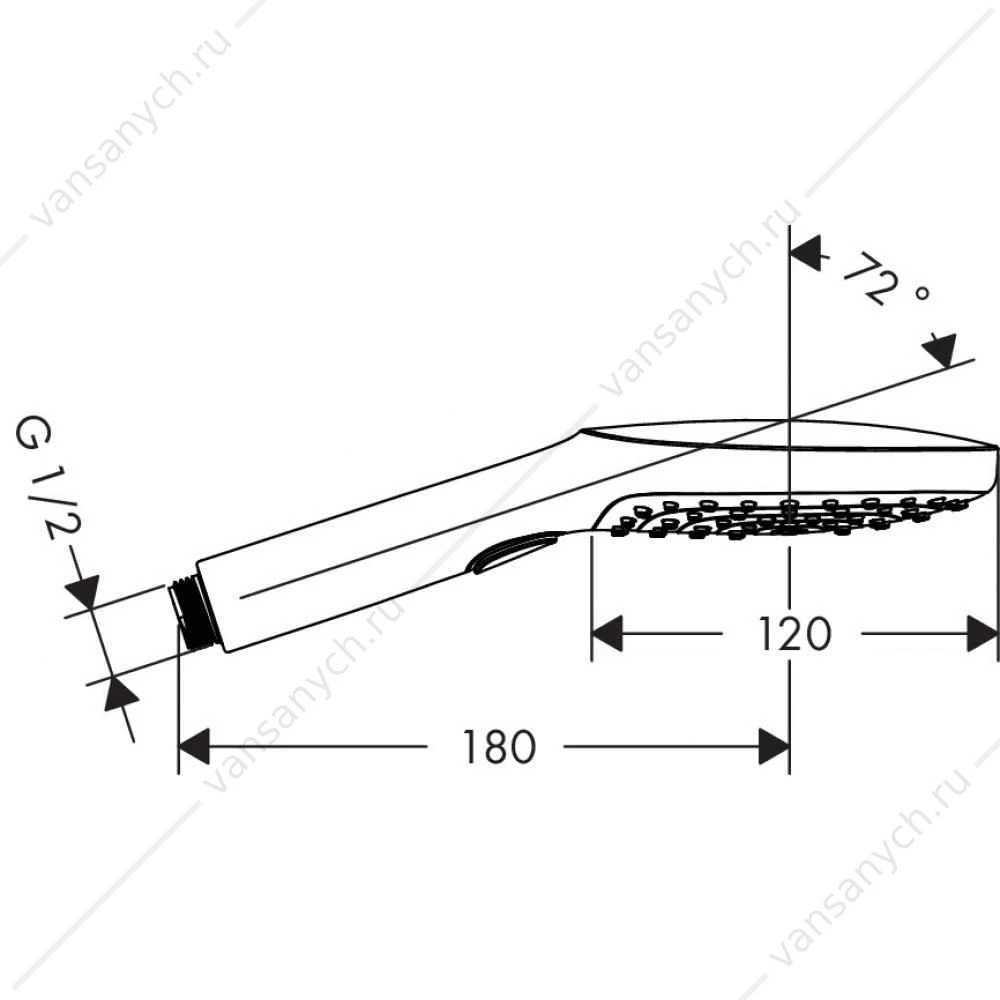 Душевая лейка Hansgrohe Raindance Select Е 120 26520670