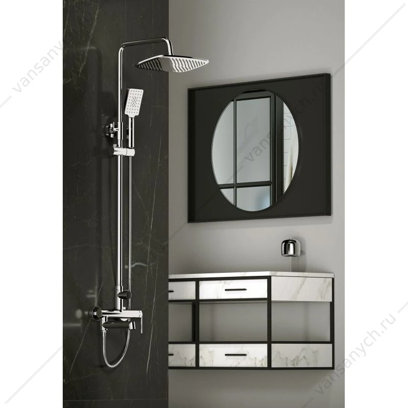 Душевая система для ванны BELBAGNO ACQUA-VSCM, черный ACQUA-VSCM-CRM