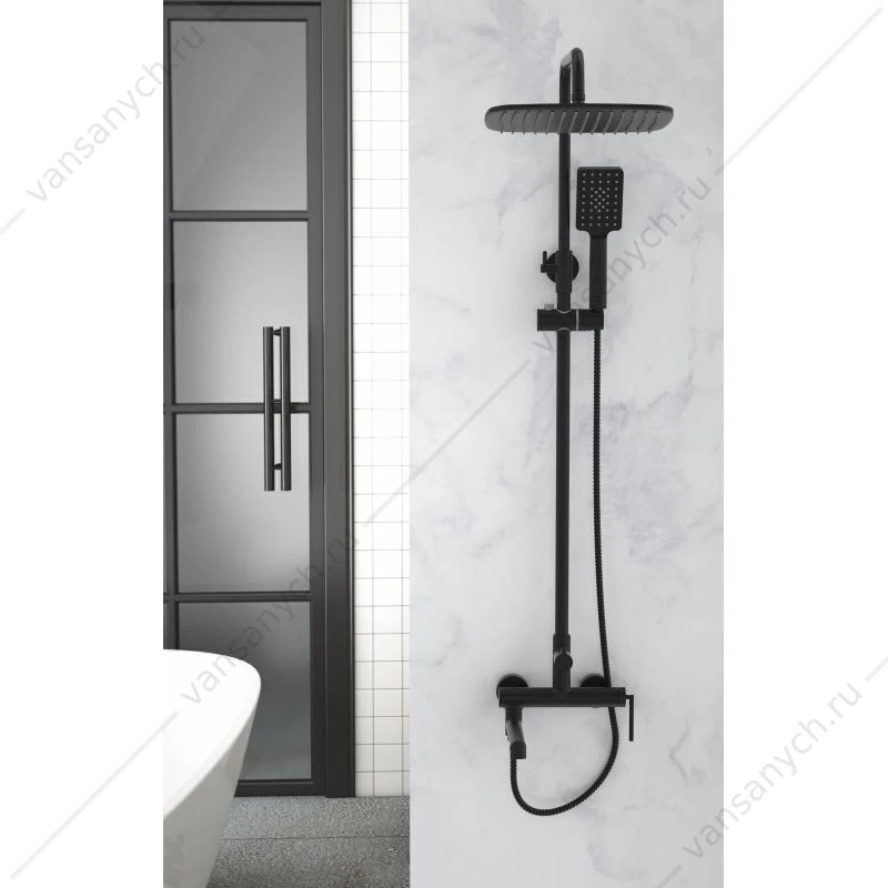 Душевая система для ванны BELBAGNO ACQUA-VSCM, черный ACQUA-VSCM-NERO