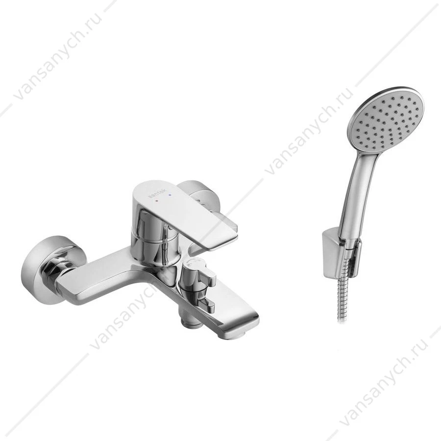 Смеситель для ванны SANTEK Арма, с лейкой, шлангом, держат., хром, WH5A10007C001