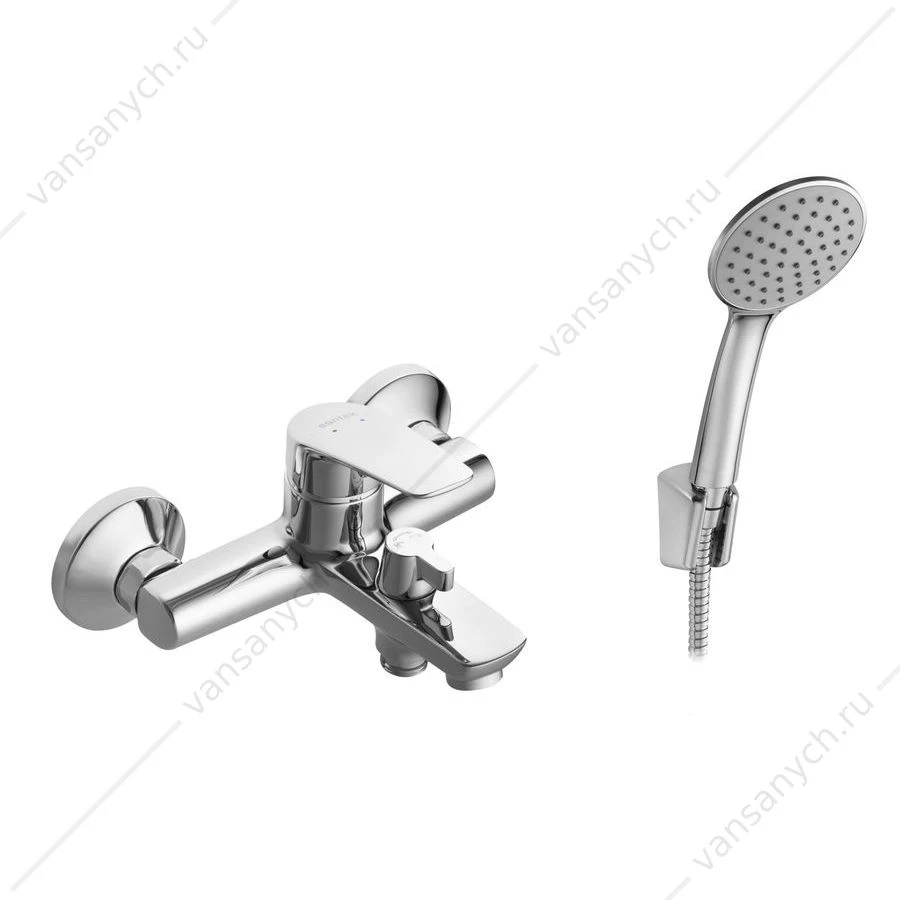 Смеситель для ванны SANTEK Марион, с лейкой, шлангом, держат., хром, WH5A10006C001