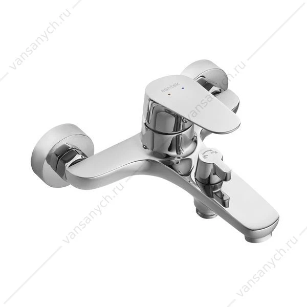 Смеситель для ванны SANTEK Форт, с лейкой, шлангом, держат., хром, WH5A10004C001