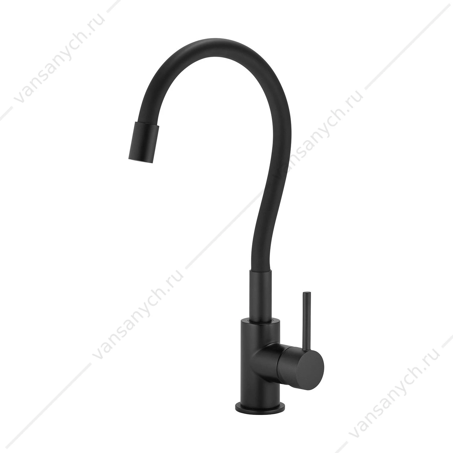 Смеситель для кухни SANTEK Тесио, гибкий излив, чёрный матовый, WH5A44012N001