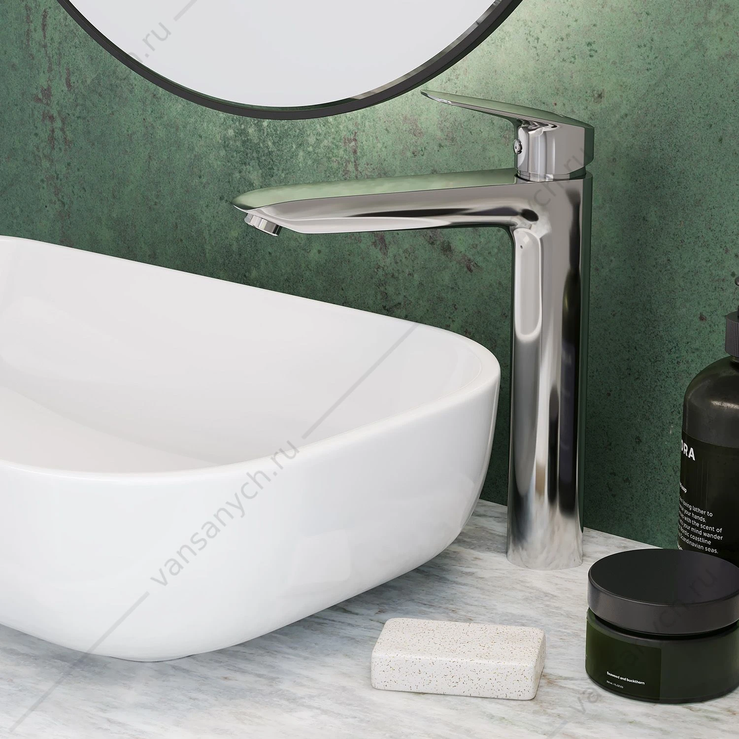 Смеситель для раковины SANTEK Таос, высокий, хром, WH5A04009C001