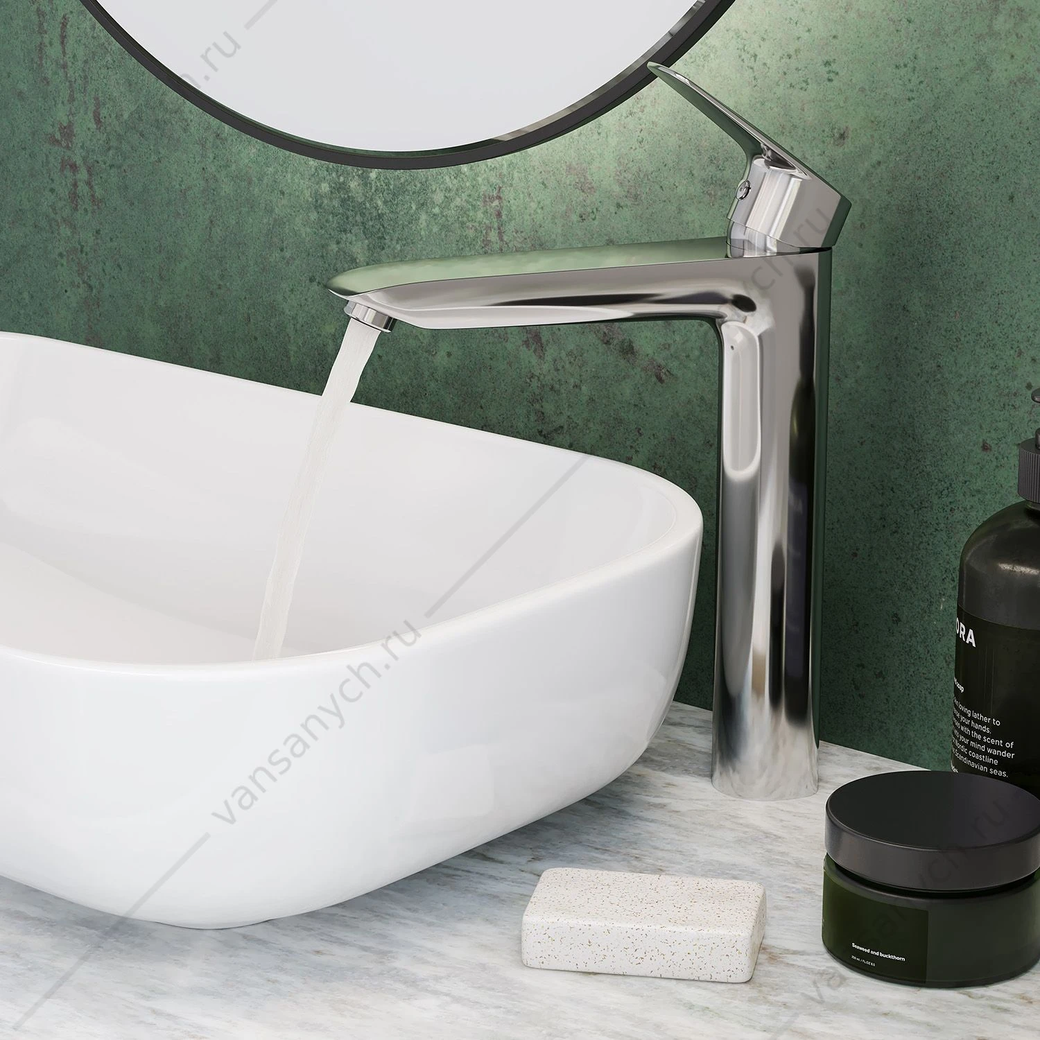 Смеситель для раковины SANTEK Таос, высокий, хром, WH5A04009C001