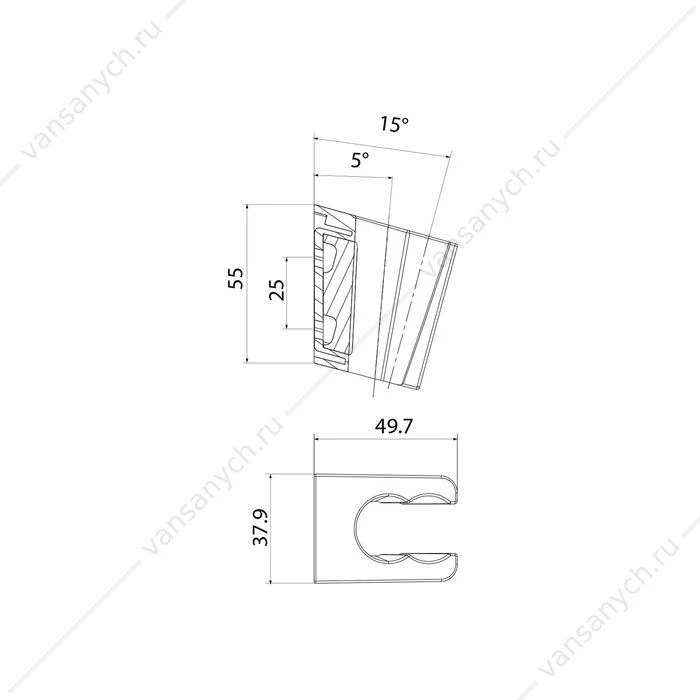 Держатель для лейки IDDIS Optima Home белый матовый 080WL00i53