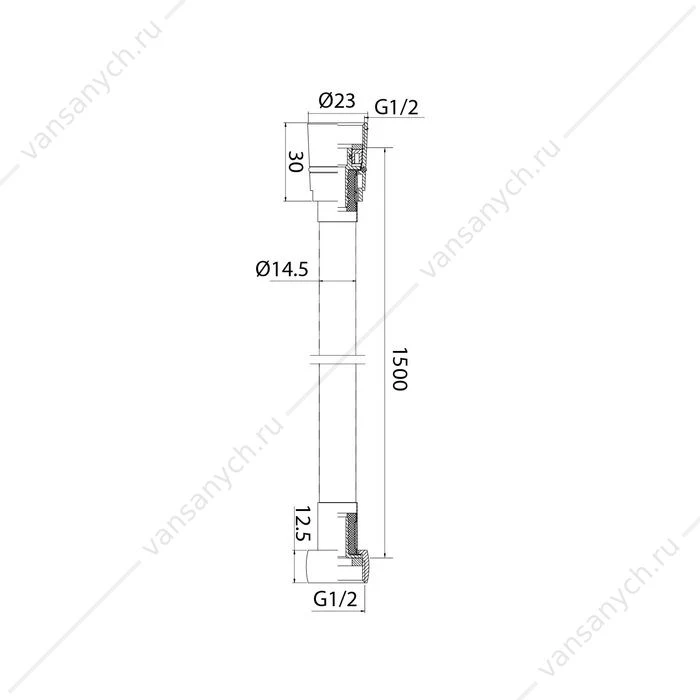 Шланг для душа 1,5м IDDIS Optima Home хром матовый 04P15BCi19