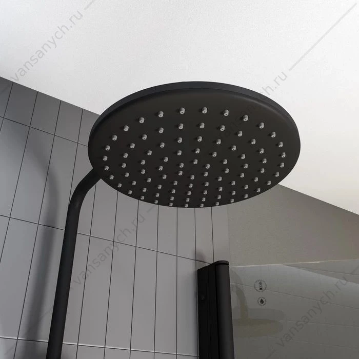Душевой гарнитур с верхней лейкой IDDIS Ray, черный матовый, RAYMS3Fi76