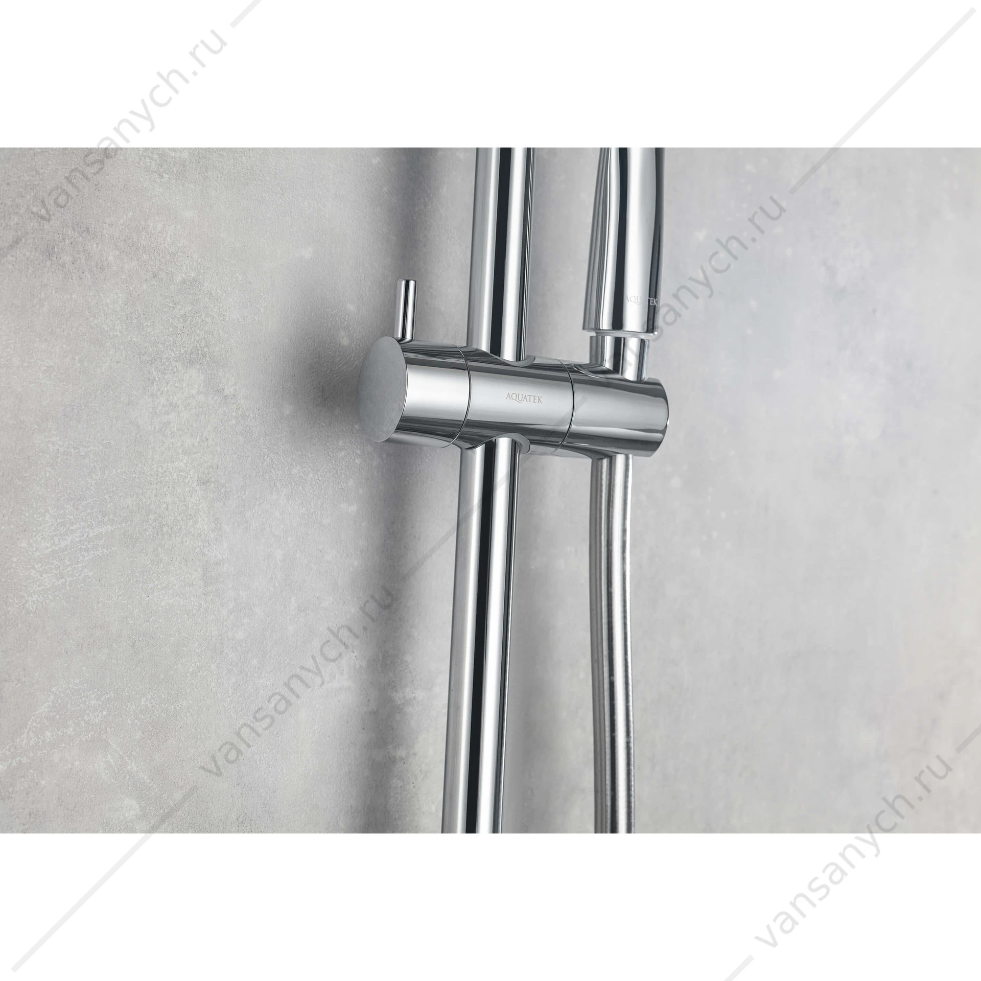 Комплект для душа AQUATEK Вега AQ1074CR 4 в 1 (AQ1046CR + AQ2081CR + AQ2454CR + AQ2011CR)