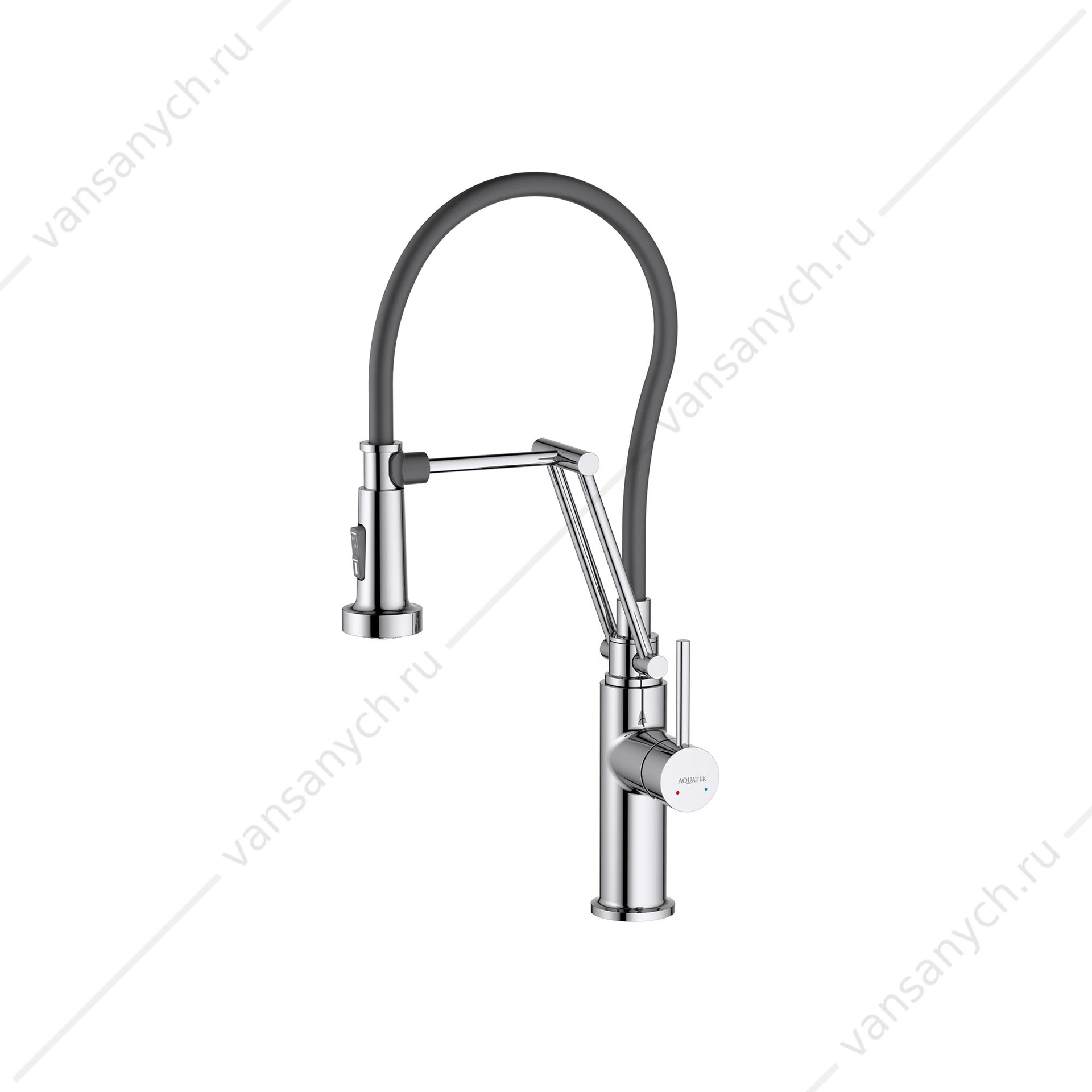 Смеситель для кухни AQUATEK ЕВРОПА, 2 jet, хром AQ1388CR (бытовой/профессиональный)