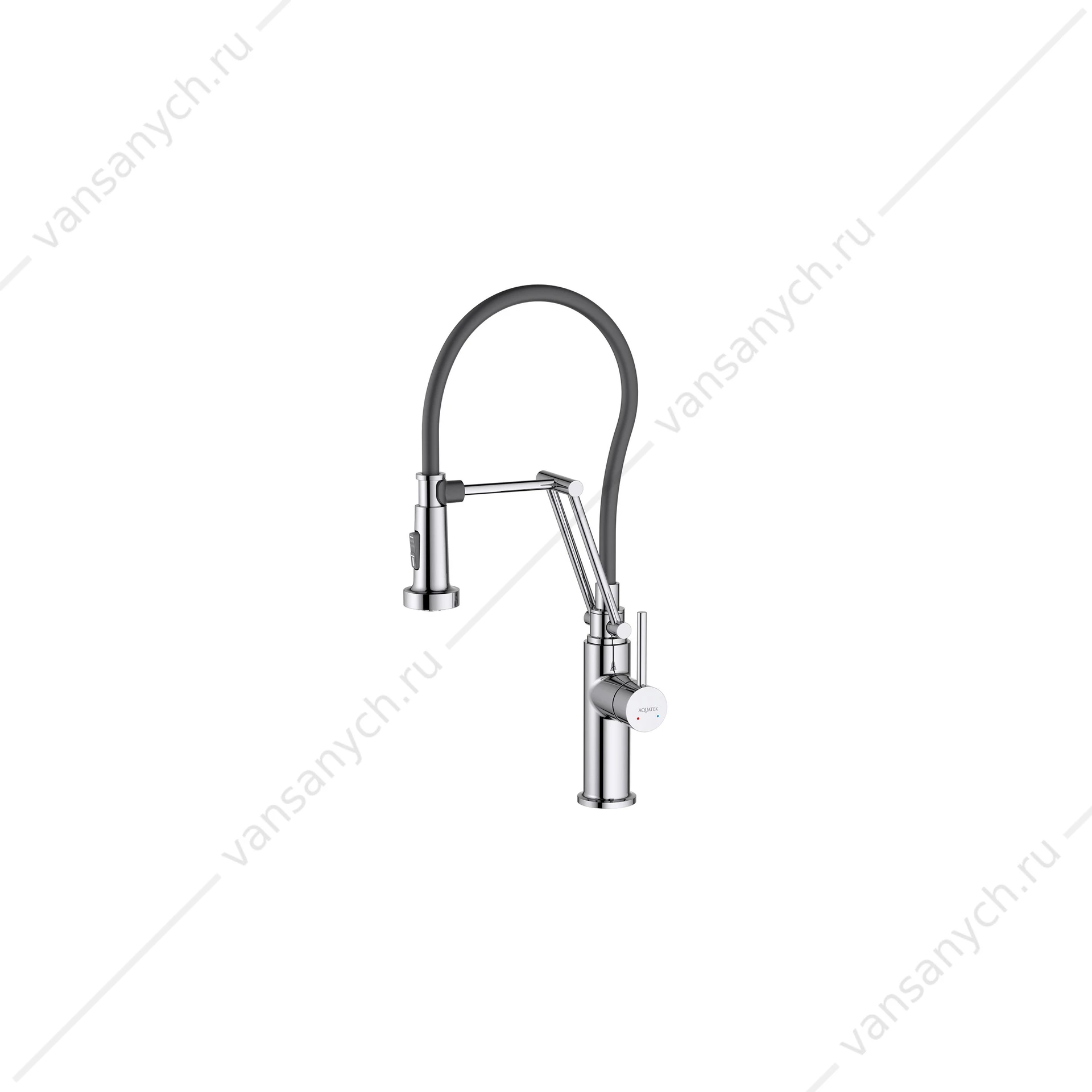Смеситель для кухни AQUATEK ЕВРОПА, 2 jet, хром AQ1388CR (бытовой/профессиональный)