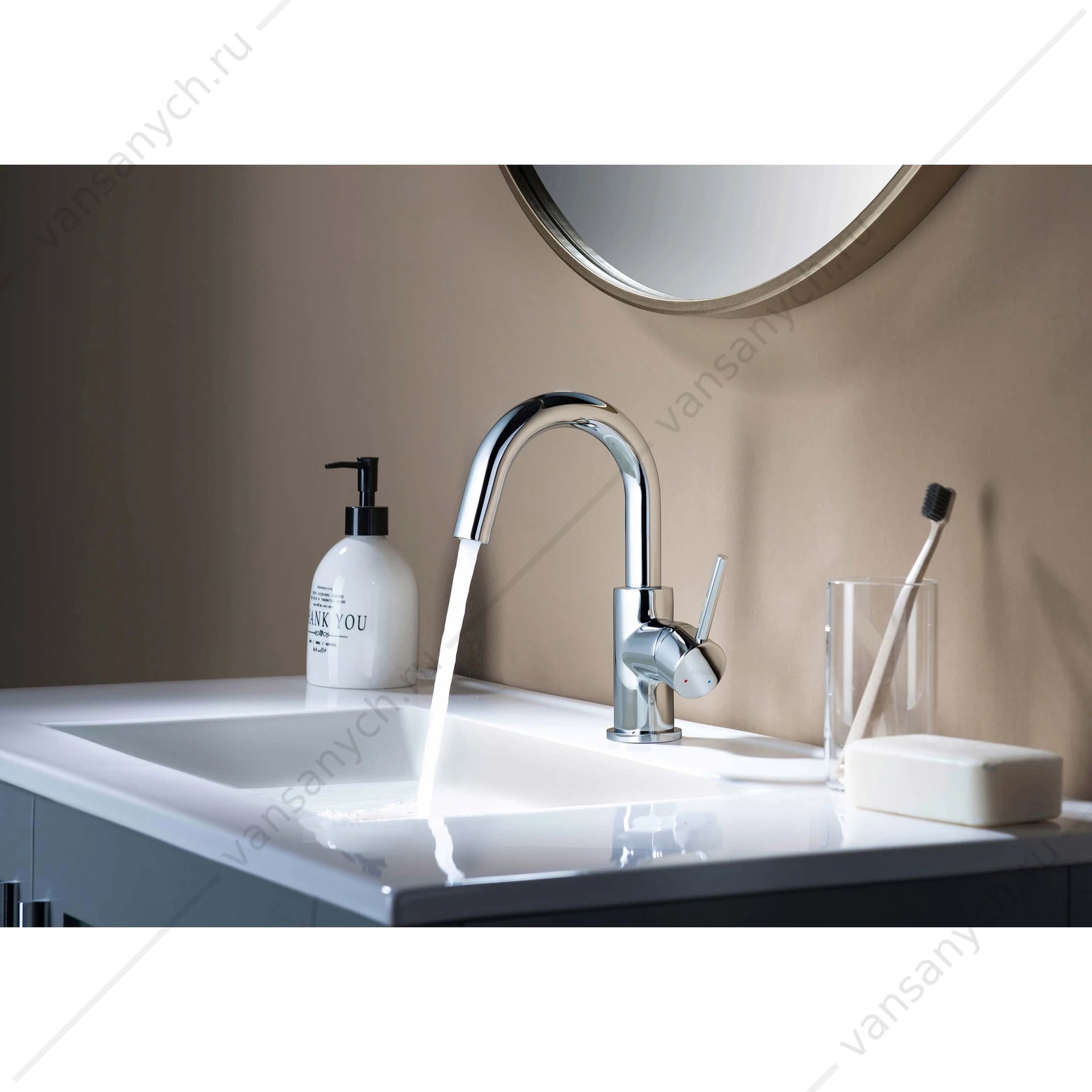 Смеситель для раковины AQUATEK ЕВРОПА, без донного клапана, хром AQ1307CR