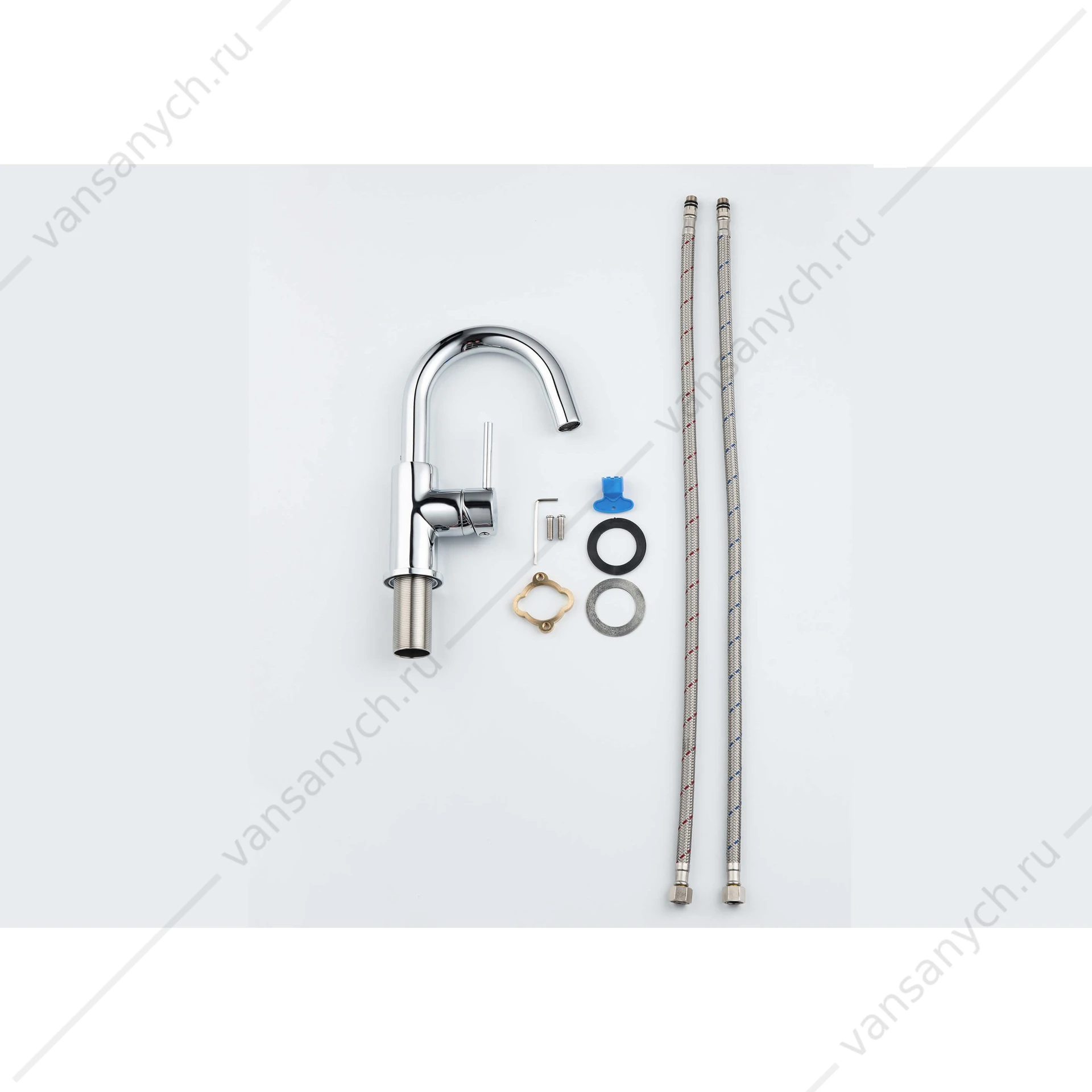 Смеситель для раковины AQUATEK ЕВРОПА, без донного клапана, хром AQ1307CR