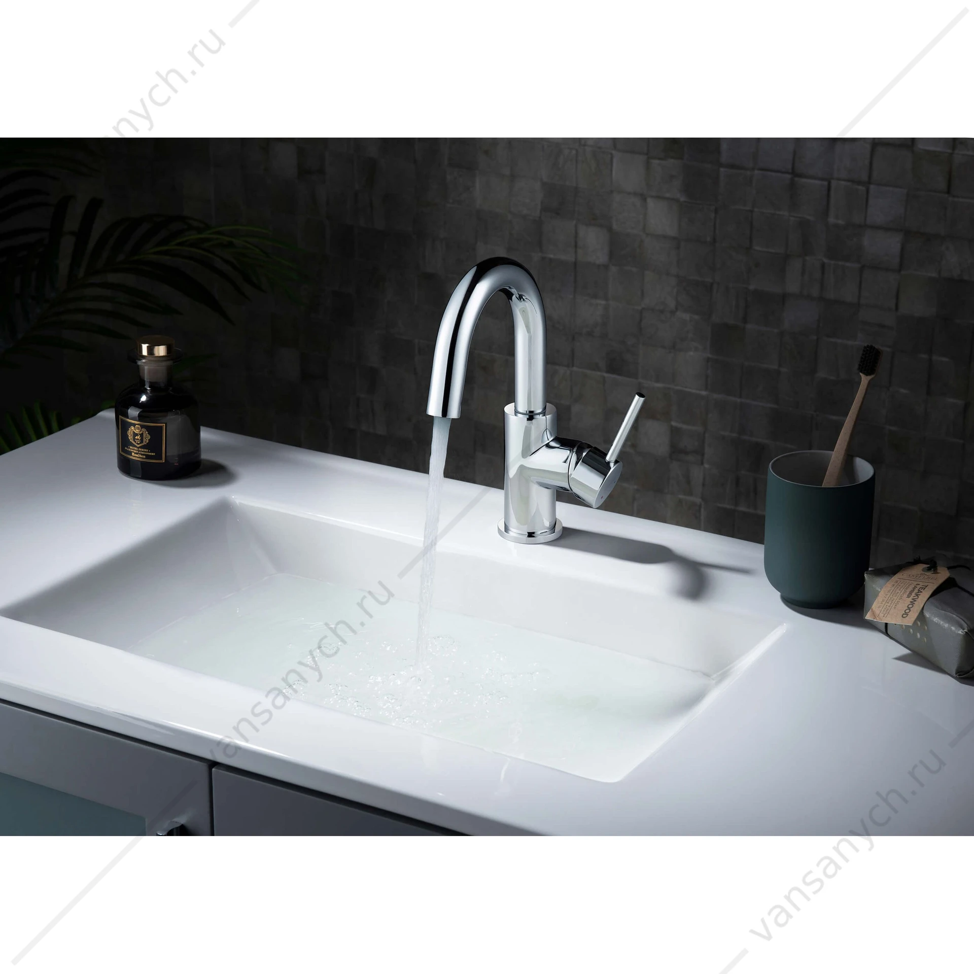 Смеситель для раковины AQUATEK ЕВРОПА, без донного клапана, хром AQ1307CR