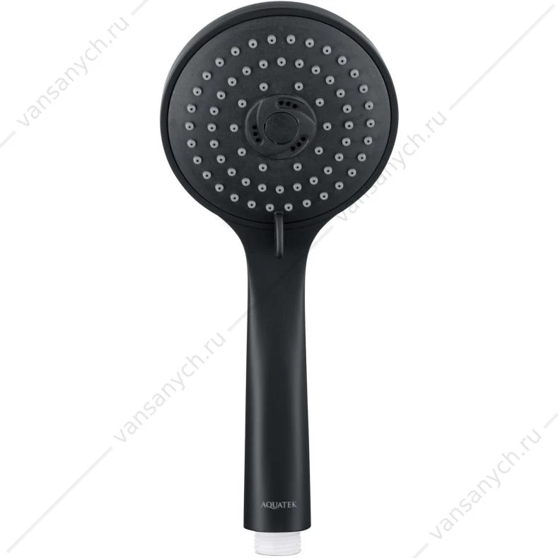 Лейка для душа AQUATEK 3jet, матовый черный AQ2003MB