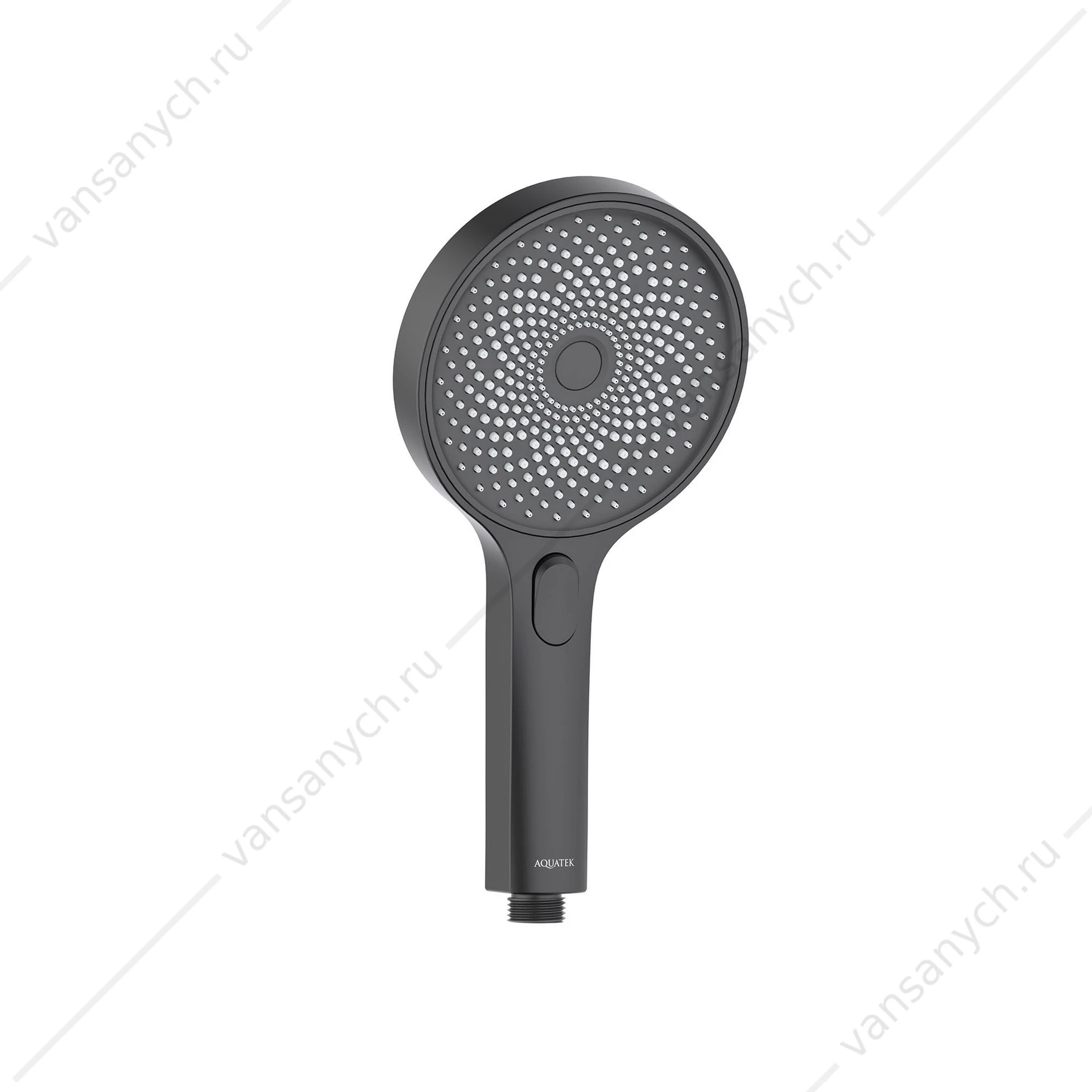 Лейка для душа AQUATEK, Select 130 3 jet, матовый черный AQ2007MB