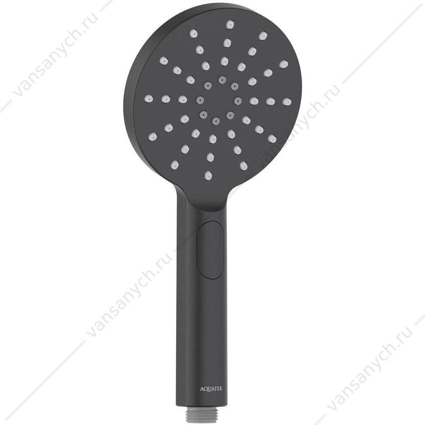 Лейка для душа AQUATEK ОБЕРОН, Select 120 3 jet, матовый черный AQ2006MB