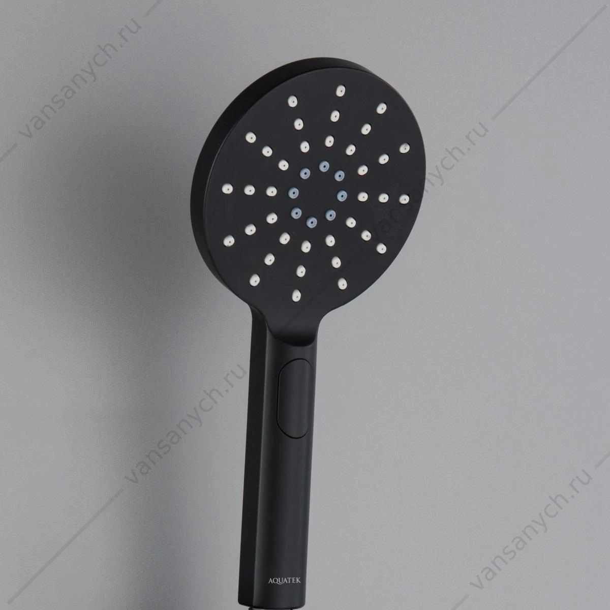 Лейка для душа AQUATEK ОБЕРОН, Select 120 3 jet, матовый черный AQ2006MB
