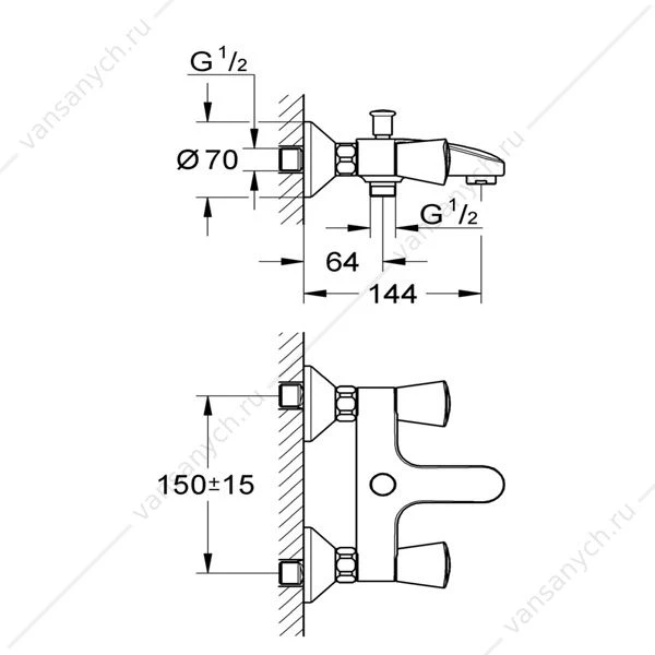 GROHE. Смеситель для ванны Costa S, 25483001