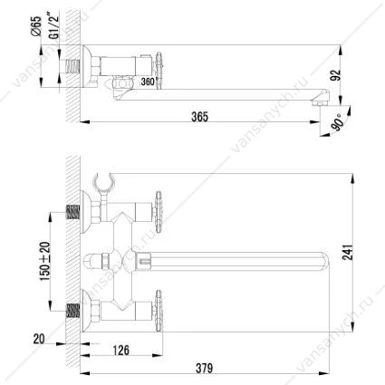 Смеситель Lemark Plus Spirit LM1951C универсальный