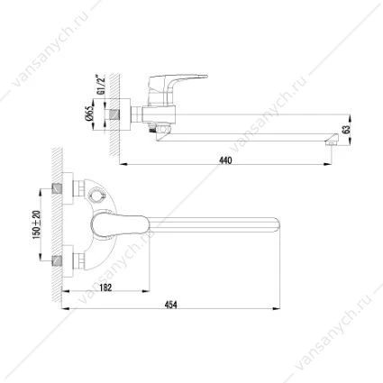 Смеситель Lemark Shift LM4317C для ванны