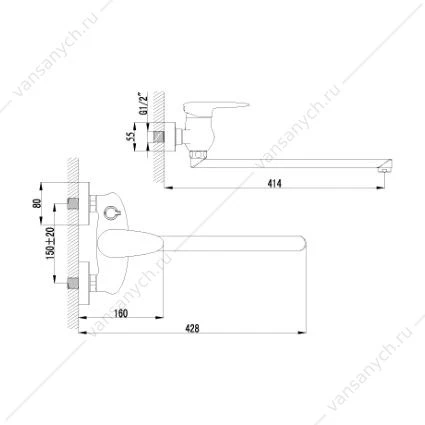 Смеситель Lemark Status LM4417C универсальный