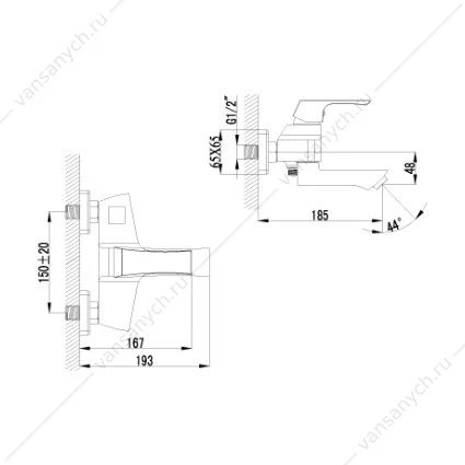 Смеситель Lemark Unit LM4514C для ванны