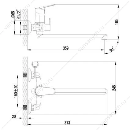 Смеситель Lemark Partner LM6551C универсальный
