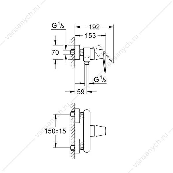 GROHE. Смеситель для душа Eurosmart Cosmopolitan, 32837000