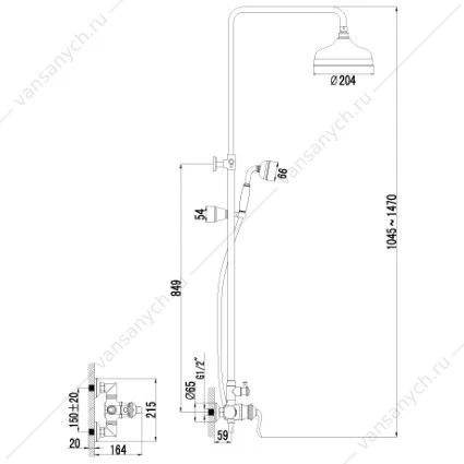 Смеситель Lemark Brava LM4760G для душа