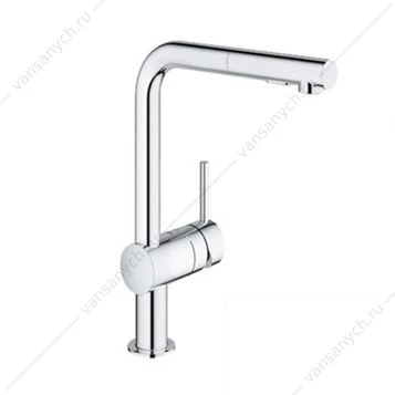 GROHE. Смеситель для мойки Minta, L-излив, с выдвижным изливом, 30274000