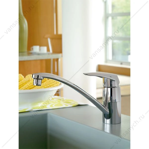 GROHE. Смеситель для мойки Eurodisc, низкий излив, 33770001