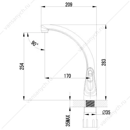 Смеситель Lemark Luna LM4155C для кухни