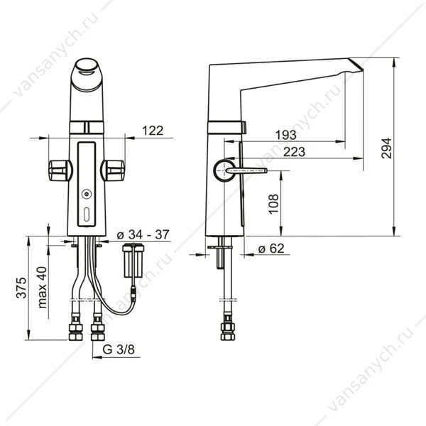 Смеситель для кухни Optima, с бесконтактной функцией, 6 V, 2720F