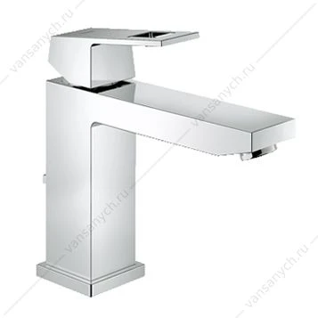 GROHE. Смеситель для раковины Eurocube, со средним изливом, сливной гарнитур, 23445000