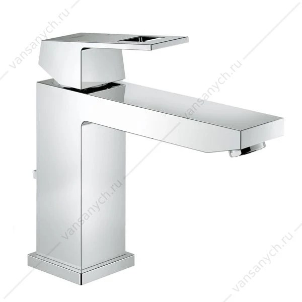 GROHE. Смеситель для раковины Eurocube, со средним изливом, сливной гарнитур, 23445000