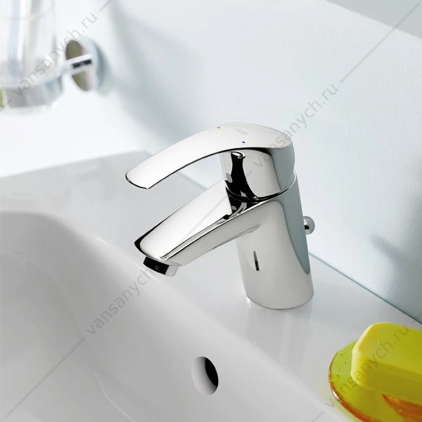 GROHE. Смеситель для раковины Eurosmart 2015, гладкий корпус, S-size, с энергосберегающ. картрид., 32154002