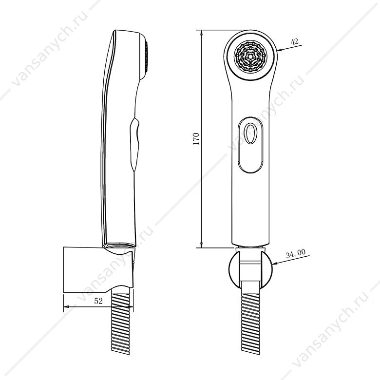 Смеситель для умывальника с гигиеническим душем, Torr, IDDIS, TORSB00i08