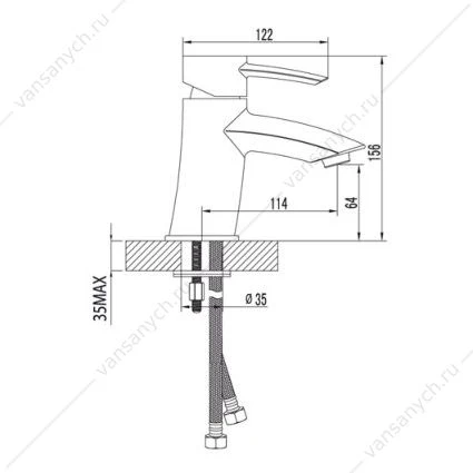 Смеситель Lemark Atlantiss LM3206C для раковины